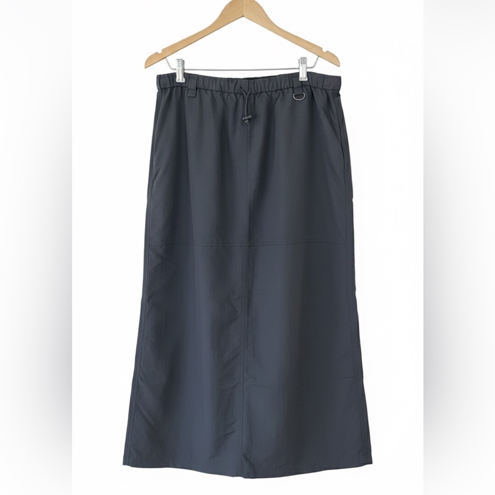 Ardene Graphite Grey Utility Cargo Parachute Longline Maxi Skirt Women’s M - Picture 2 of 10